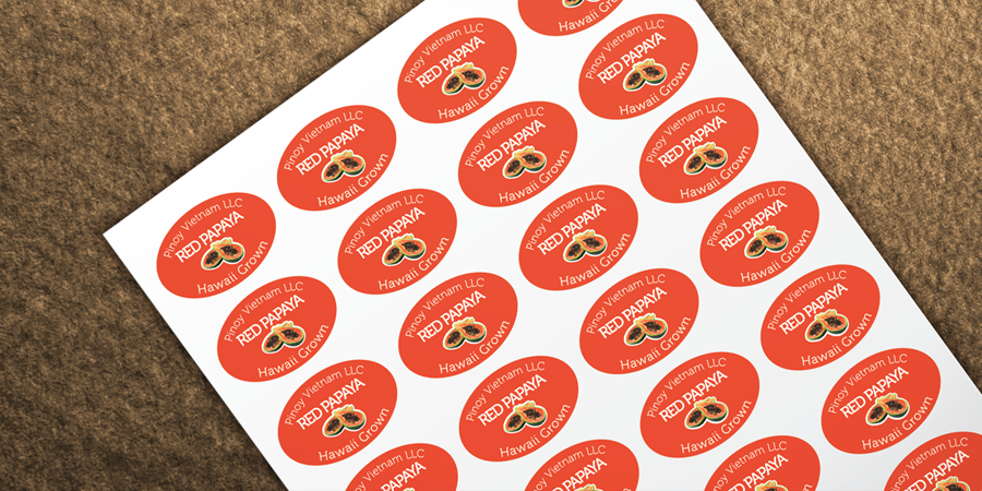 Red Papaya Sticker Red Papaya Sticker